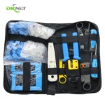 DKNET Professional Network Tool Kit 10 In 1 Crimper Cuts Strips RJ45 RJ12 RJ11 Network Cable Tester Network Tool Set