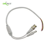 CCTV System Grey Color BNC+DC Cable for Coaxial Security Camera Use