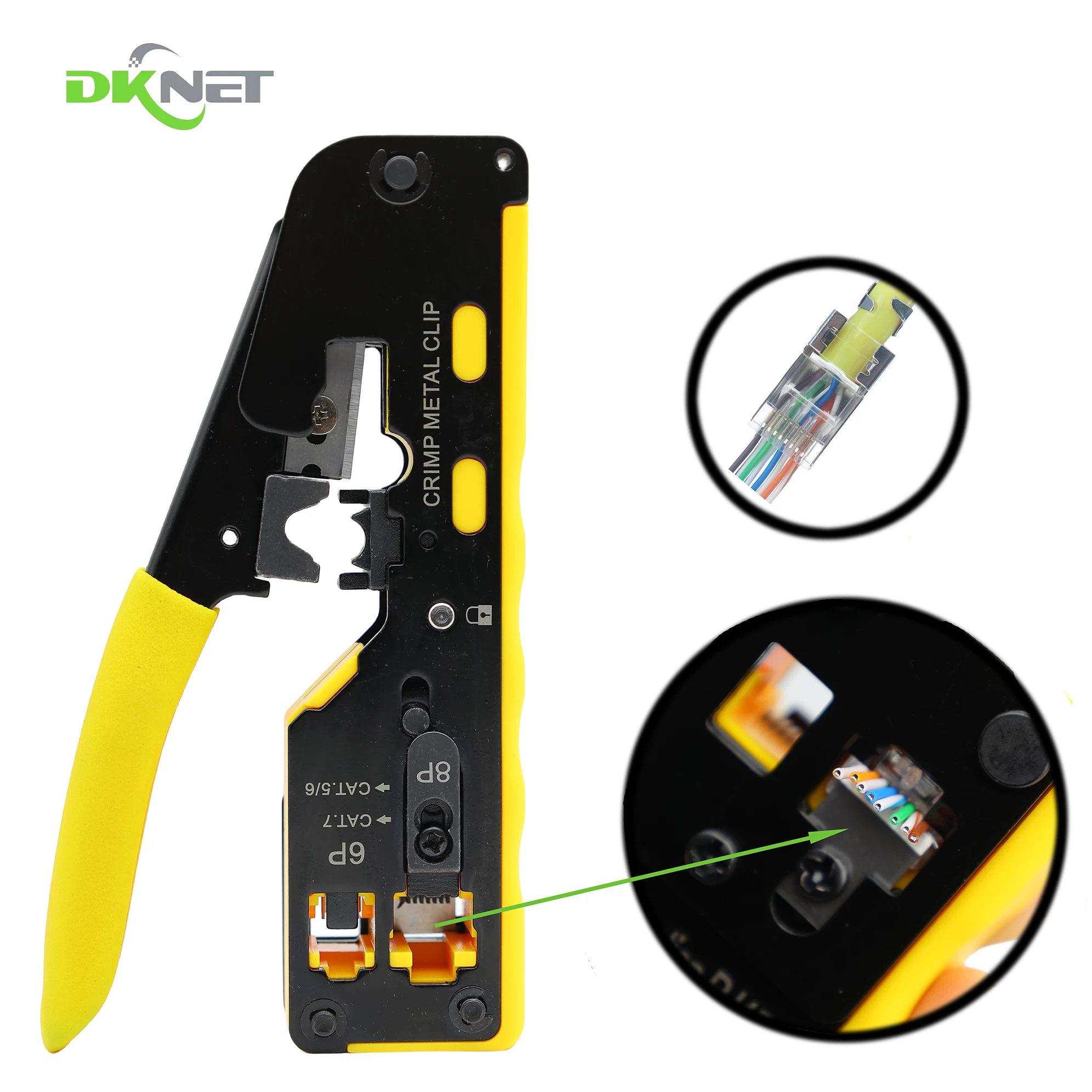H4ee8e8e7a4d94d07833e72210e280faaH.webp Cat5e Cat6 Cat6a Cat7 Cat8 Network Ethernet Cables Stripping Cutting Crimping RJ45 Pass Through Crimper - Image 1