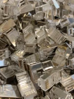 Good Quality 3-Pronged Chip Gold Plated Modular Plug 1000PCS Bag 8P8C CAT6 FTP FU RJ45 Connector - Image 6