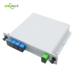 Hot Sale Fiber Optic PLC Splitter 1x4 Box Cassette Card Inserting SC UPC Used in FTTH & FTTX