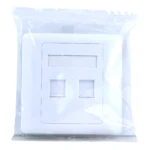 86 Type 2 Port 86*86 Electrical Ethernet Internet Connection Switch White Wall Plate Network Blank Face Plate - Image 2