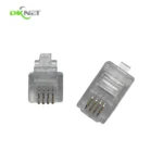 Good Quality 3-Pronged Chip FU Gold Plated Modular Plug 4P4C RJ9 Connector for Phone Handle Wire Telephone Receiver Wire Use