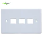 Factory Price Wall Plate 120 Type 3 Port RJ45 Face Plate for Cat5e Cat6 Cat7 Keystone Inserts