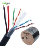 Customized 4pair reel cat 6 with electric wire lan cable cat6 with power cable