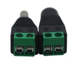 CCTV Camera Power Connectors 2 Pin with Green Terminal 5.5*2.1mm Female Male DC Power Plug - Image 3